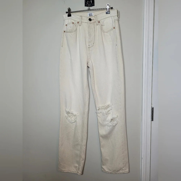 BDG Sustain High Rise Straight Distressed Jeans Button Fly sz 26 x 32 - Picture 1 of 12
